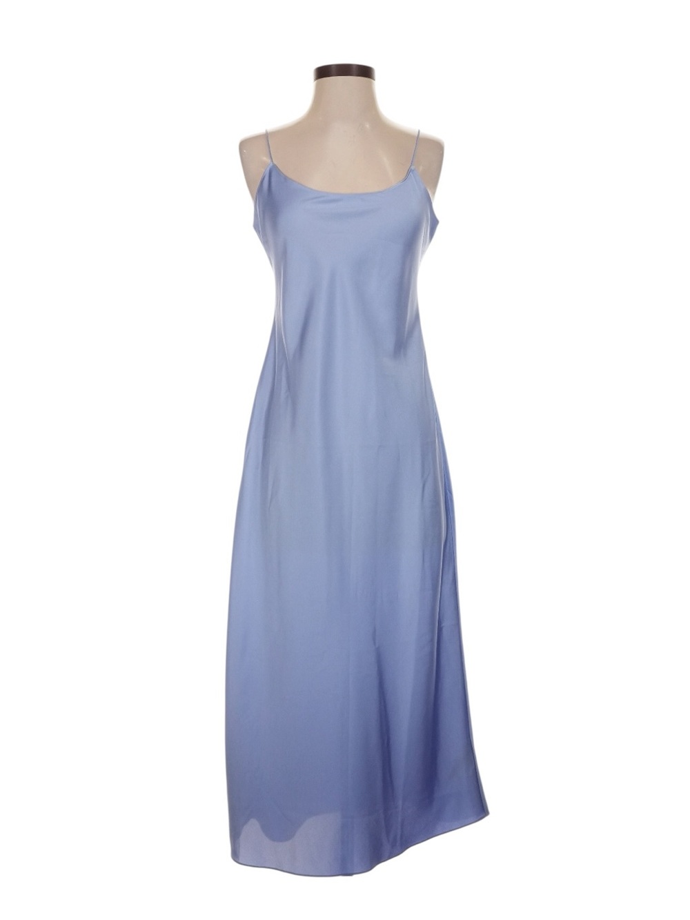 J. Crew Pale Blue Satin Midi Slip Dress